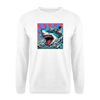 Requin - Sweat-shirt Unisexe - blanc - Devant
