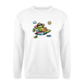 Sloth Surfing - Unisex Sweatshirt - white - Front