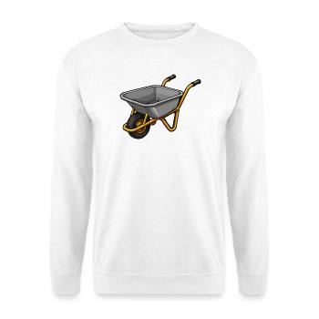 Garten Schubwagen Cartoon - Unisex Pullover - Weiß - Vorne