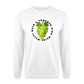 Grüne Trauben - Weintrauben - Unisex Pullover - Weiß - Vorne