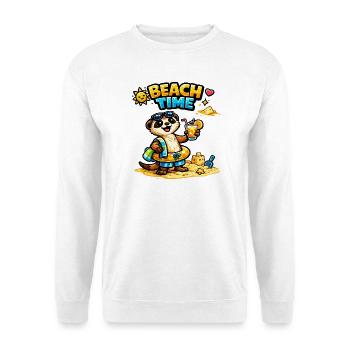 Strandzeit Otter: Sand & Spaß - Unisex Pullover - Weiß - Vorne