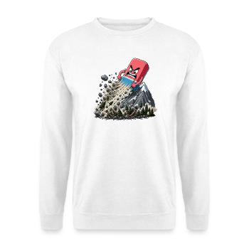 Angry cube storm on the mountain - Unisex Sweatshirt - white - Front