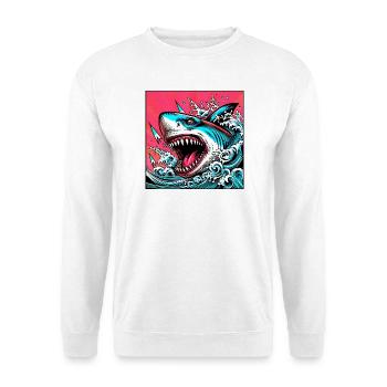 Requin - Sweat-shirt Unisexe - blanc - Devant