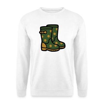Gummistiefel Gartenarbeit Matschwetter Regen - Unisex Pullover - Weiß - Vorne