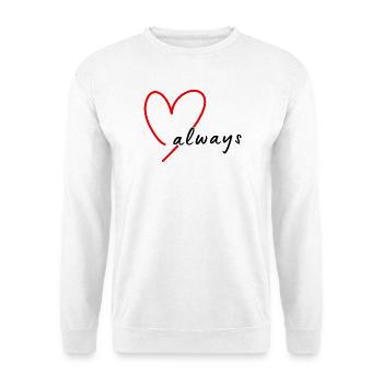 Red Sketch Heart Hand Drawing - Unisex Sweatshirt - white - Front