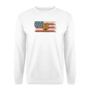 Nationaler Hundemonat  - Unisex Pullover - Weiß - Vorne - Alina (178cm) & Michal (187cm)