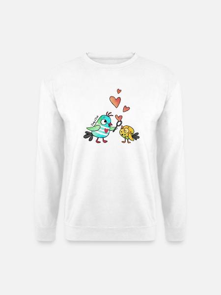 Dody und Dots- Seifenblasenherzen - Unisex Pullover - Weiß