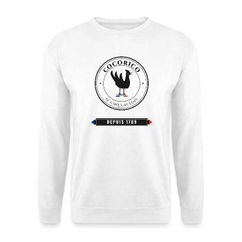 Cocorico Français Vintage Depuis 1789 France Basti - Sweat-shirt Unisexe - blanc - Devant