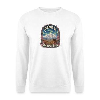 Denali National Park USA Alaska Hiking Vintage - Unisex Sweatshirt - white - Front