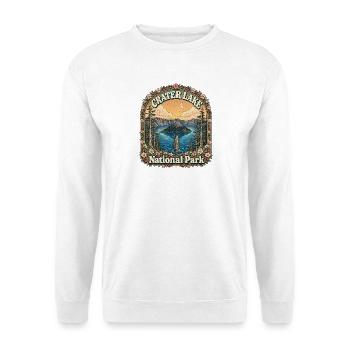 Crater Lake National Park USA Oregon Vintage - Unisex Sweatshirt - white - Front