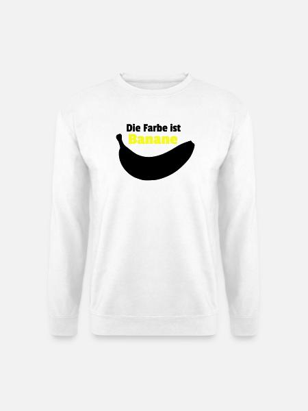 Farbe Banane - Unisex Pullover - Weiß