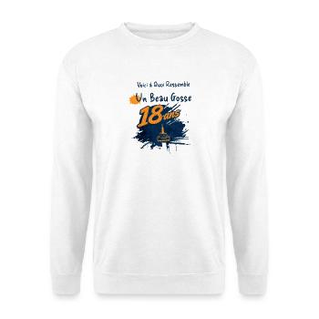 Humour 18 Ans Cadeau Anniversaire Beau Gosse - Sweat-shirt Unisexe - blanc - Devant