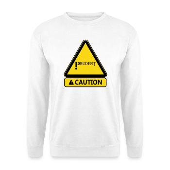 Cautionary Warning Triangle - Unisex Sweatshirt - white - Front
