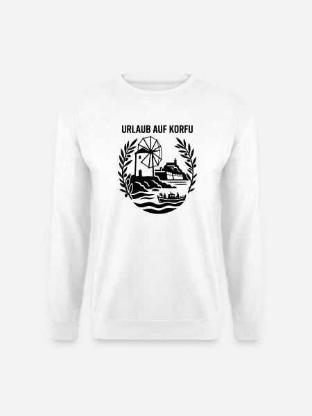 Korfu Urlaub Griechenland - Unisex Pullover - Weiß
