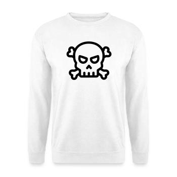 tête de mort pirate - Sweat-shirt Unisexe - blanc - Devant