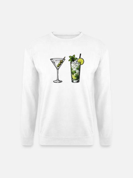 Cocktail Collection: Martini & Mojito - Unisex Sweatshirt - white