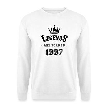 Legends are Born in 1997 - Unisex Pullover - Weiß - Vorne