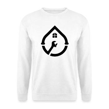 Logo du tuyau d’eau du plombier - Sweat-shirt Unisexe - blanc - Devant