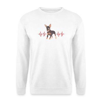Zwergpinscher - Unisex Pullover - Weiß - Vorne
