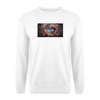 Neon Eye Street Graffiti Eye - Sweat-shirt Unisexe - blanc - Devant