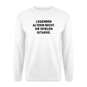 Gitarre Legende - Unisex Pullover - Weiß - Vorne