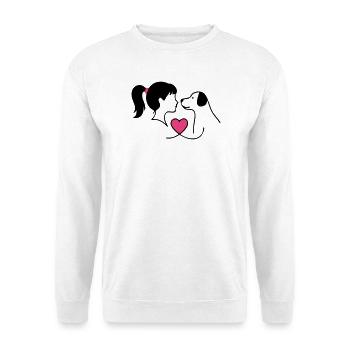 Maman Chien Fille Chien Chère Maîtresse - Sweat-shirt Unisexe - blanc - Devant