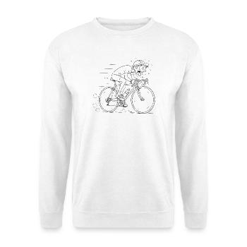 Sprint à vélo en sueur - Sweat-shirt Unisexe - blanc - Devant