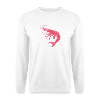 Garnelen - Unisex Pullover - Weiß - Vorne - Alina (178cm) & Michal (187cm)