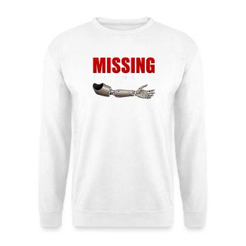 Disparu ? Tu as vu mon bras ? Bras drôle - Sweat-shirt Unisexe - blanc - Devant