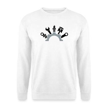 KFZ Mechaniker Werkzeug Logo - Unisex Pullover - Weiß - Vorne