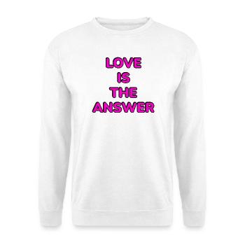 Liebe ist die Antwort Pink - Unisex Pullover - Weiß - Vorne