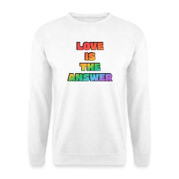 L’amour est la réponse Gradient - Sweat-shirt Unisexe - blanc - Devant