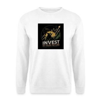 Aktien & Börse | Bullendesign - Unisex Pullover - Weiß - Vorne