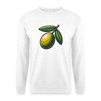Vintage Olive Branch Illustration - Unisex Sweatshirt - white - Front