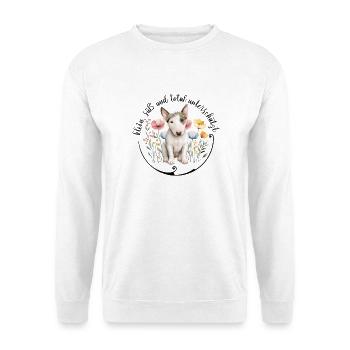 Bull terrier petit, mignon et totalement sous-estimé - Sweat-shirt Unisexe - blanc - Devant
