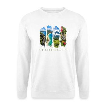 Voyage à Saint-Christophe-Nevis – Île des Caraïbes et culture - Sweat-shirt Unisexe - blanc - Devant