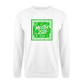 Tennis Meister 2026, Kreisliga Sieger grün - Unisex Pullover - Weiß - Vorne