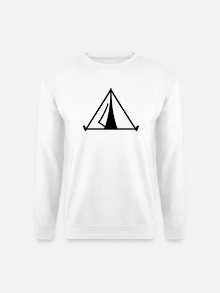 Camping Zelt Camping Urlaub Campingplatz Geschenk - Unisex Pullover - Weiß
