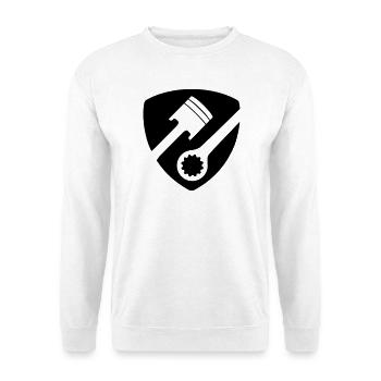 Kfz-Mechatroniker Kolben und Werkzeug - Unisex Pullover - Weiß - Vorne