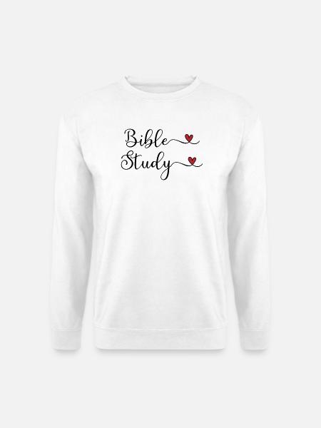 Bible Study Heart Design - Unisex Sweatshirt - white
