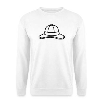 Cadeau du pêcheur au chapeau de pêcheur - Sweat-shirt Unisexe - blanc - Devant