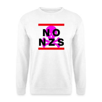 NO NZS, NEVER AGAIN, ANTI-FASCISM, NO AFD PINK - Unisex Sweatshirt - white - Front