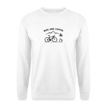 Mountain bike and coffee motif - Unisex Sweatshirt - white - Front