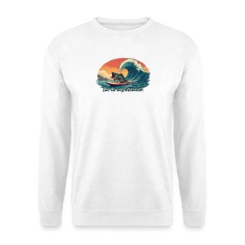 I'm in my element - Surfing fish - Unisex Pullover - Weiß - Vorne