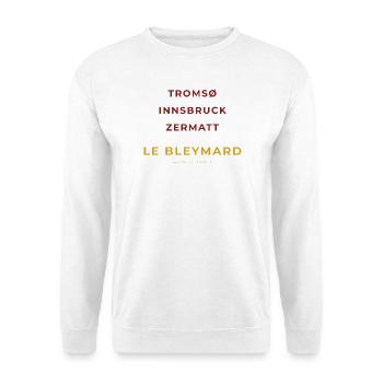 Le Bleymard Lozère - Tromso - Innsbruck - Zermatt - Sweat-shirt Unisexe - blanc - Devant