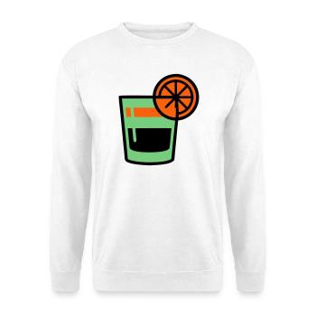 Logo du verre cocktail - Sweat-shirt Unisexe - blanc - Devant