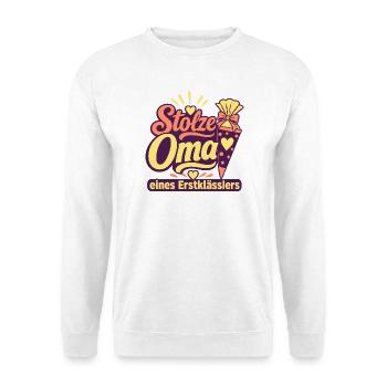 Stolze Oma eines Erstklässlers, 1. Klasse Einschul - Unisex Sweatshirt - white - Front