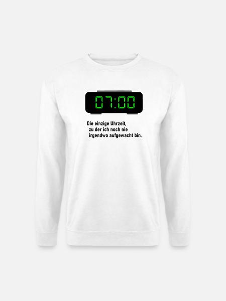 Die einzige Uhrzeit - Unisex Pullover - Weiß