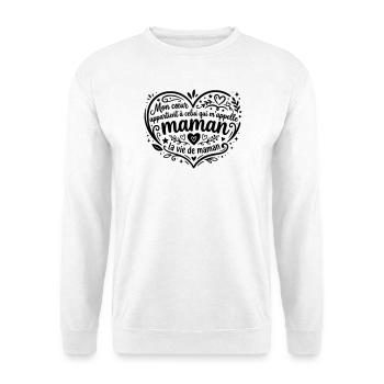 La vie de maman  - Sweat-shirt Unisexe - blanc - Devant