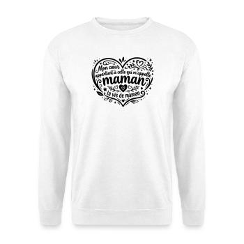 La vie de maman  - Sweat-shirt Unisexe - blanc - Devant